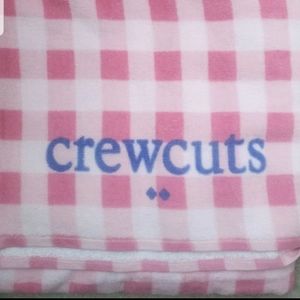 Crewcuts Girls Towel in Pink Gingham NWT